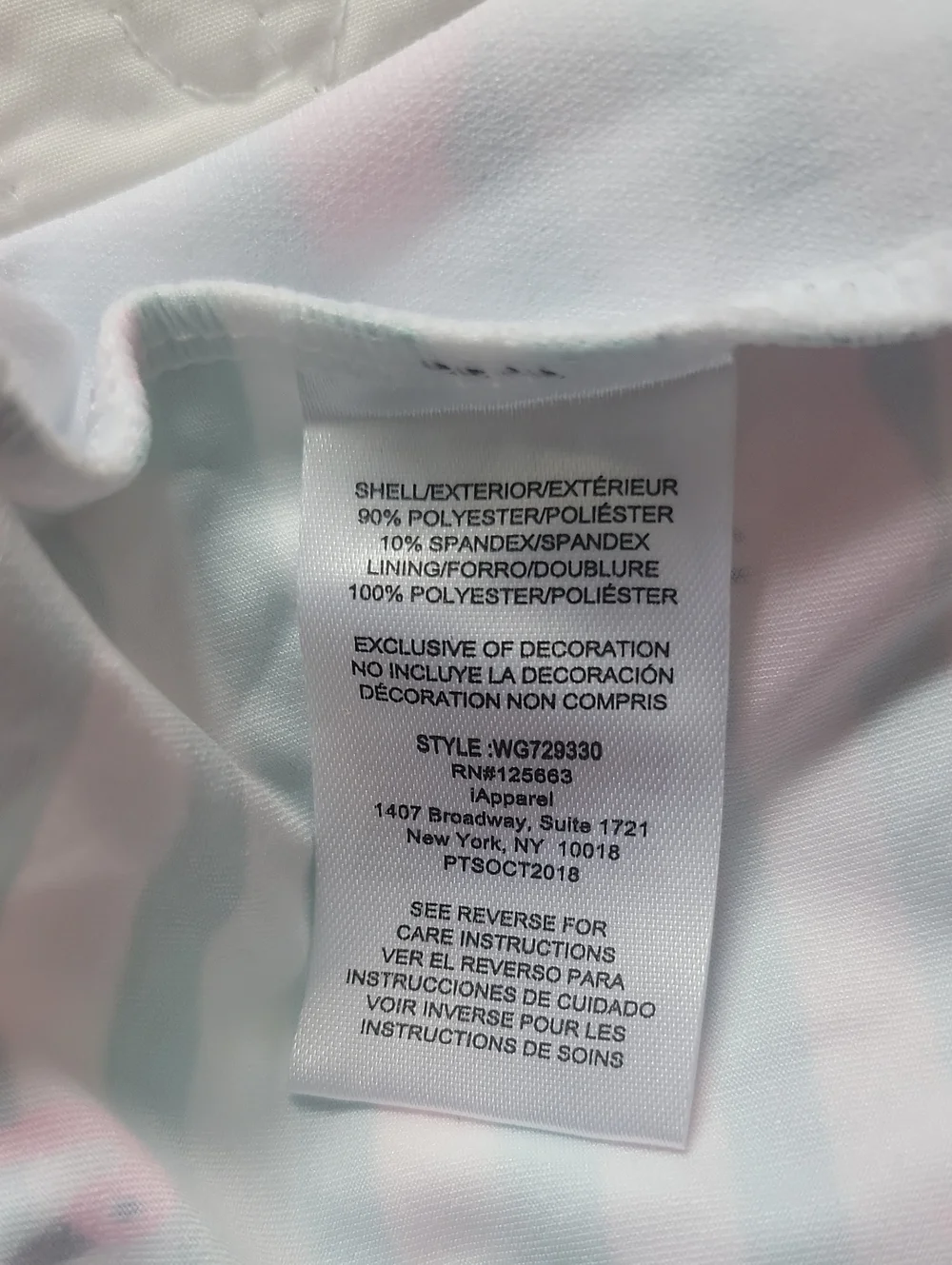 Wippette Kids Flamingo Mint, White & Pink Striped Tutu Swimsuit